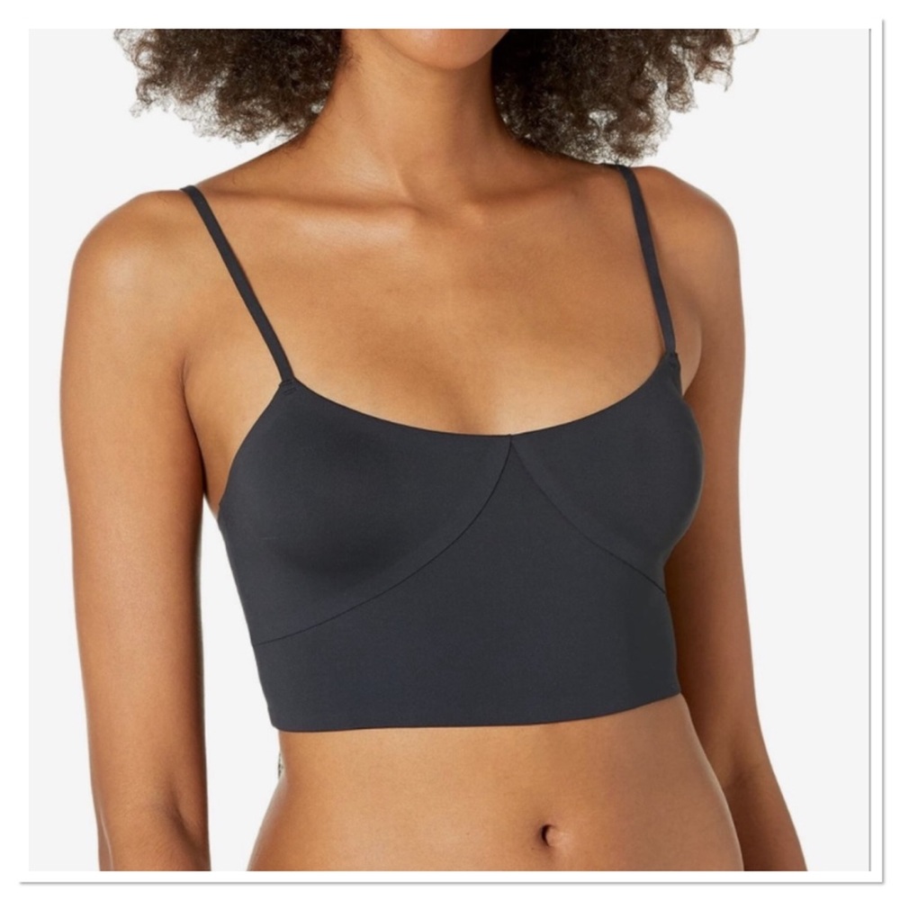 Free People Intimately Brinley Cutout Longline Bralette Bra In Black XS